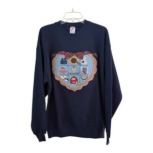 VTG COTTAGE Core 90’s Jerzees BLUE SWEATSHIRT  SIZE L  EUC